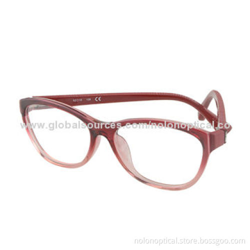 Transparent Red Acetate Optical Frame
